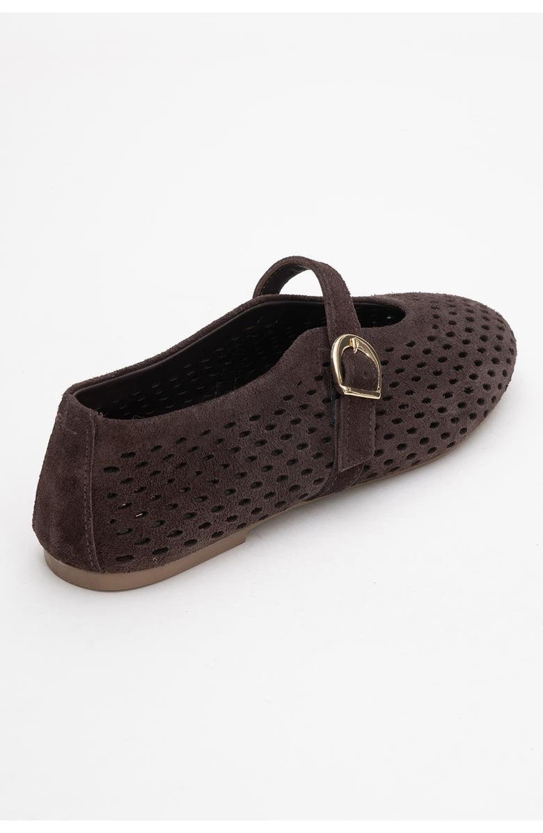 Forever & Always Shoes Arian Leather Ballet Flat, Alternate, color, Brown Suede