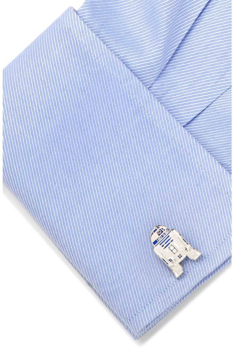 Star Wars R2D2 Cuff Links, Alternate, color, GREY MULTI