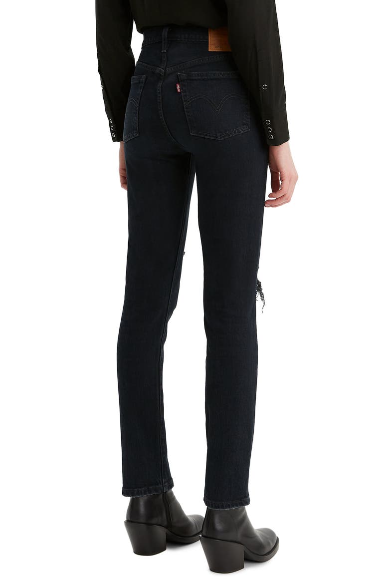 Levi's® 501® Ripped High Waist Ankle Skinny Jeans, Alternate, color, WILD BUNCH