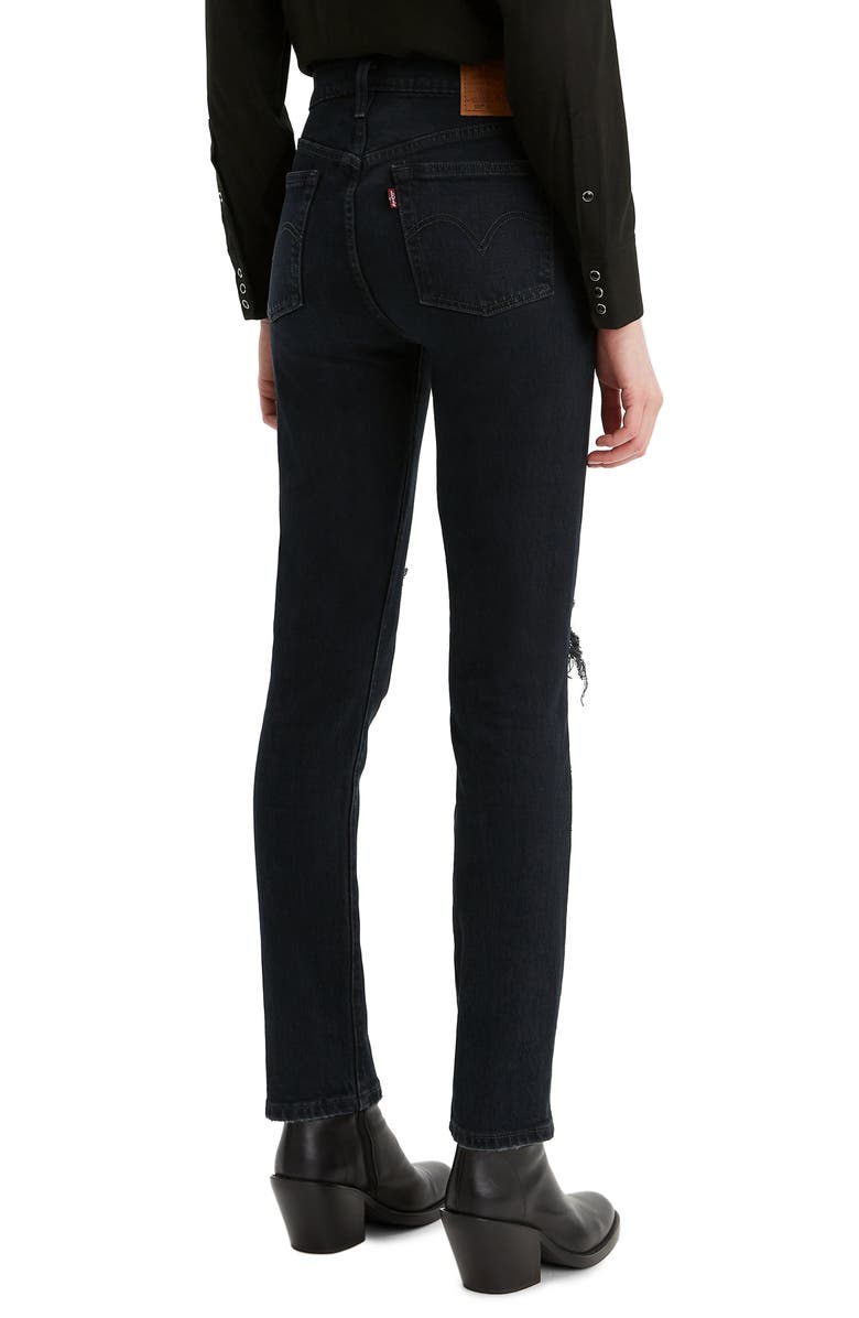 Levi's<sup>®</sup> 501<sup>®</sup> Ripped High Waist Ankle Skinny Jeans, Alternate, color, 