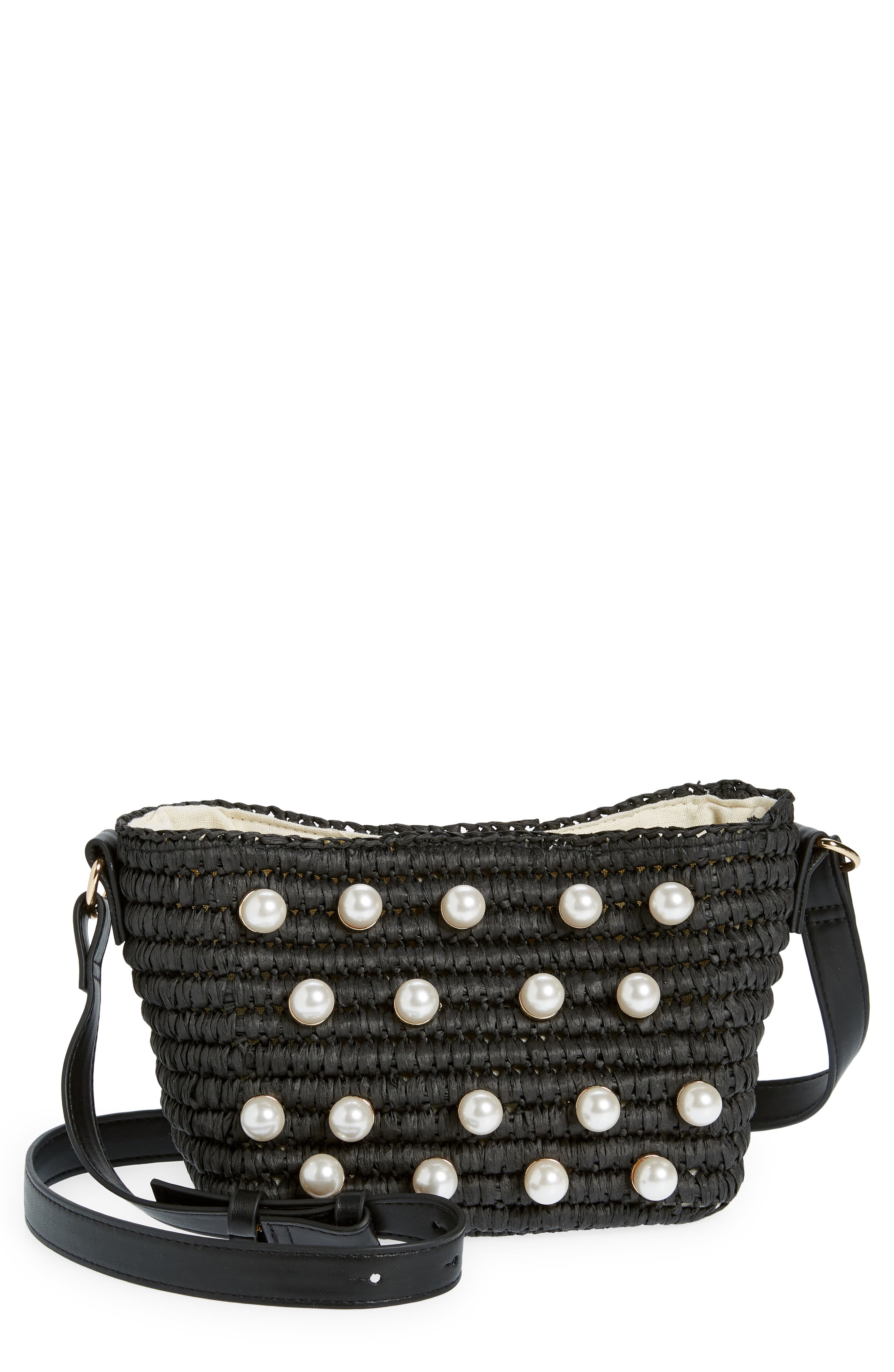 Opal Imitation Pearl Crossbody Bag