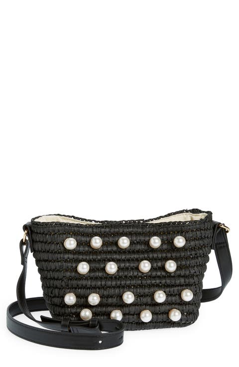 Opal Imitation Pearl Crossbody Bag