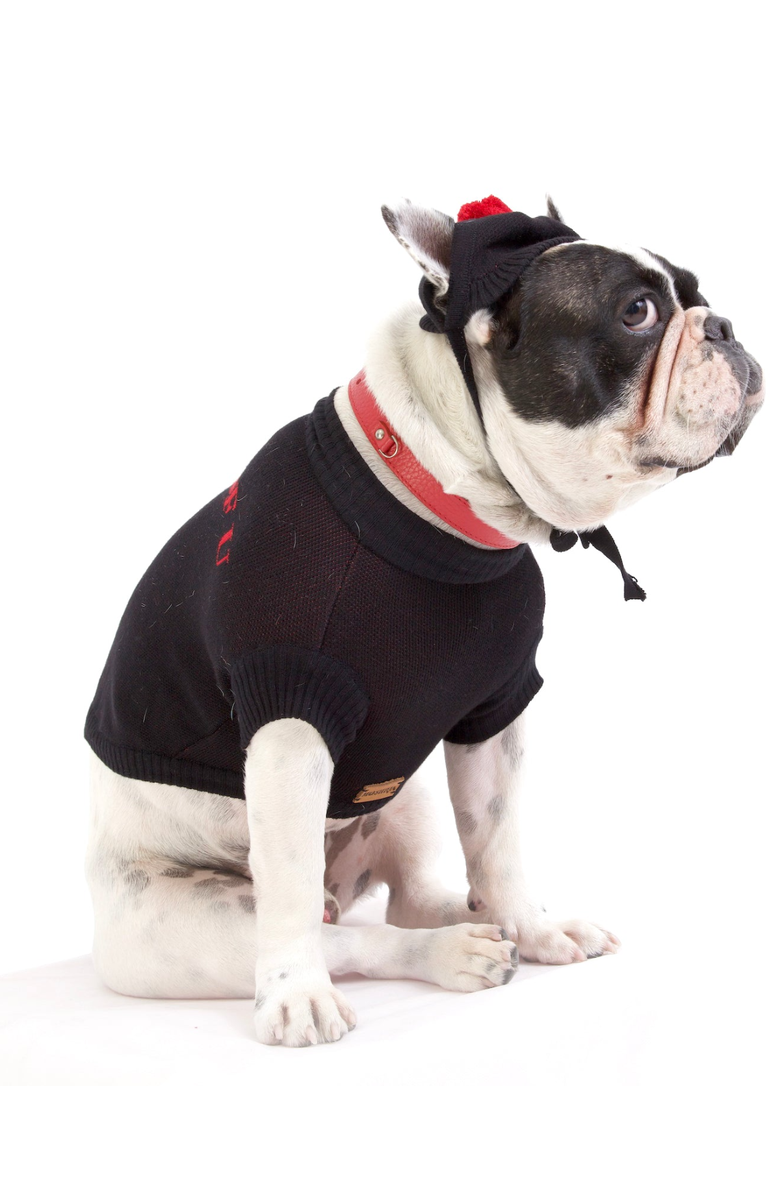 Moshiqa I Woof U Dog Sweater, Main, color, Black