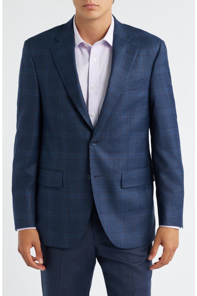 Flynn Classic Fit Windowpane Check Wool Sport Coat, Alternate, color, BLUE