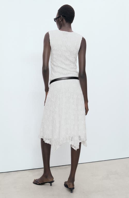 Mango Lace Midi Skirt In White