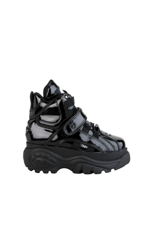 Buffalo Boots Classic High Patent Leather Sneaker In Black