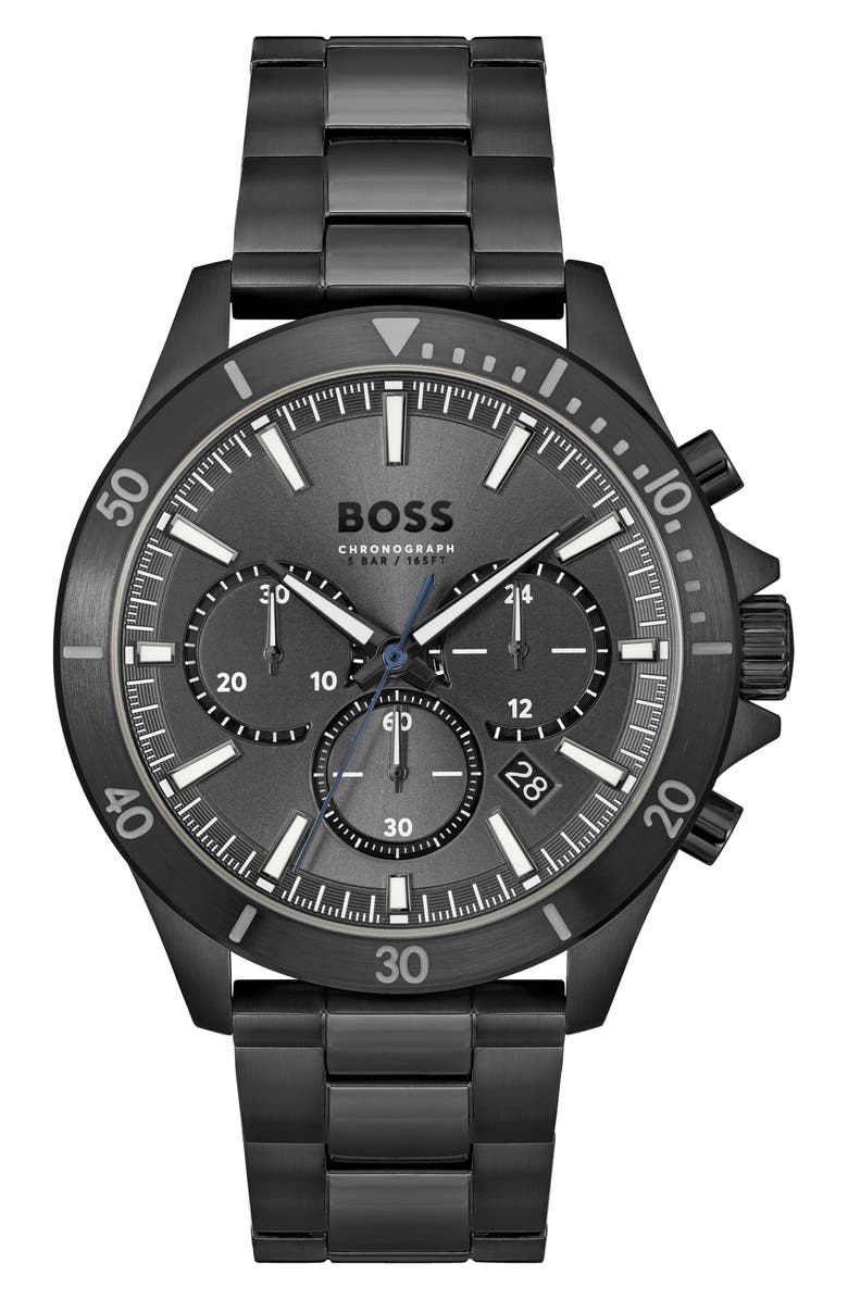 BOSS Troper Chronograph Bracelet Watch, 45mm, Main, color, 