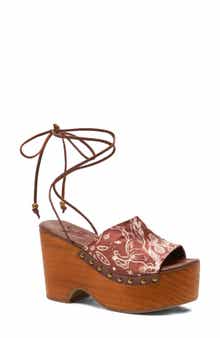 Front Row Wraparound Ankle Strap Platform Sandal