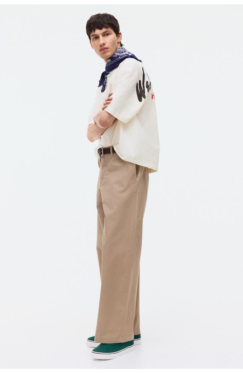 H&M Oversized printed t-shirt, Alternate, color, Cream/Phys.ed