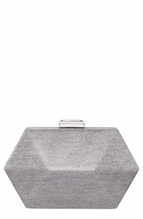 Nina Metallic Hex Minaudiere