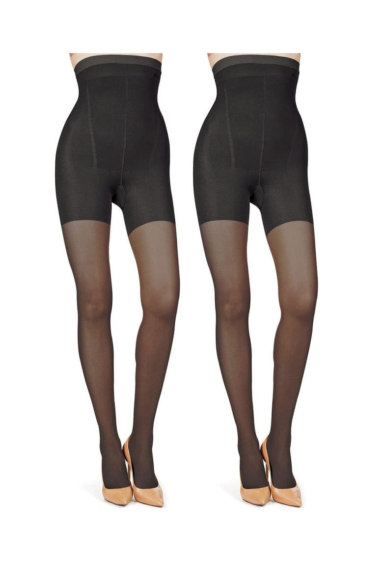 2-Pack Body Shaper High Waist Tights, Alternate, color, BLACK