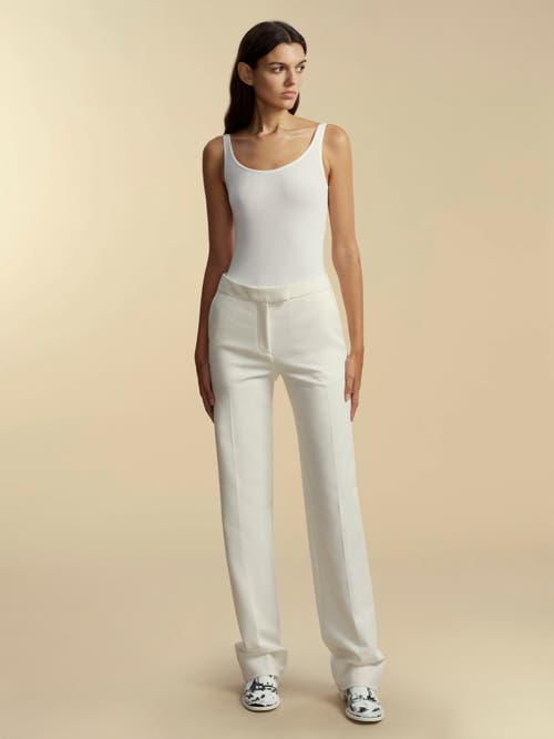 Marina Moscone Slim Trouser In Ivory