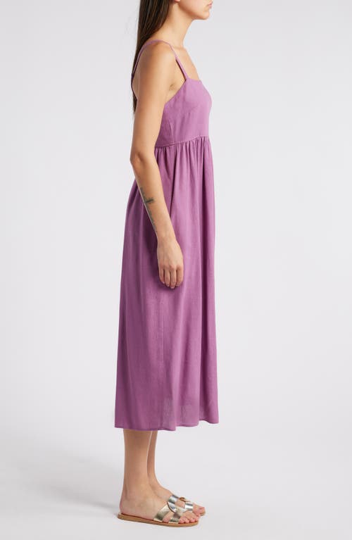 Treasure & Bond Floral Linen Blend Midi Sundress