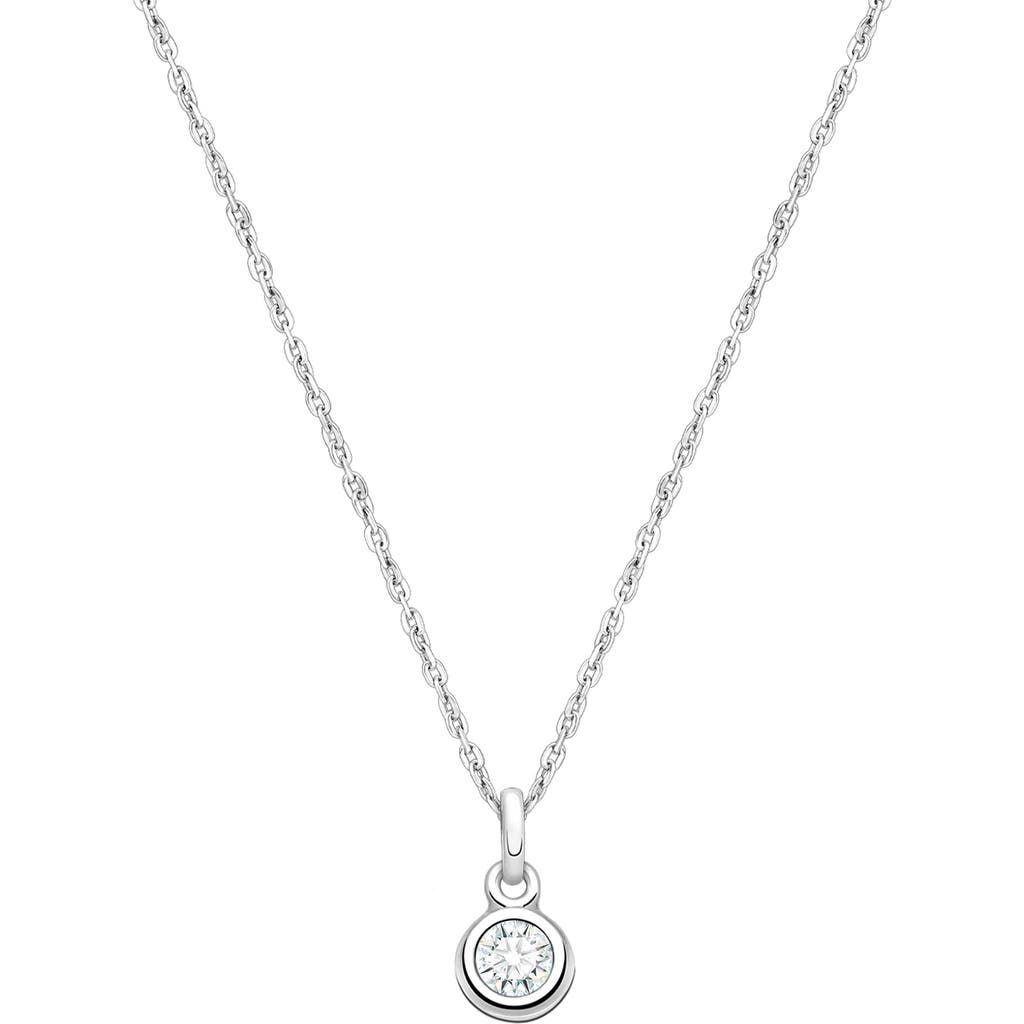 Tiny Blessings Sterling Silver Tb® Birthstone 12-14" Necklace In Silver