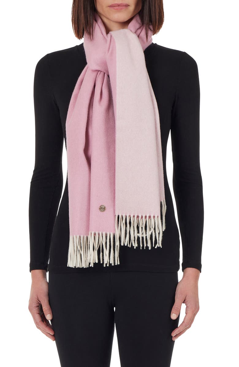 Bruno Magli Cashmere Fringe Scarf, Main, color, Pink
