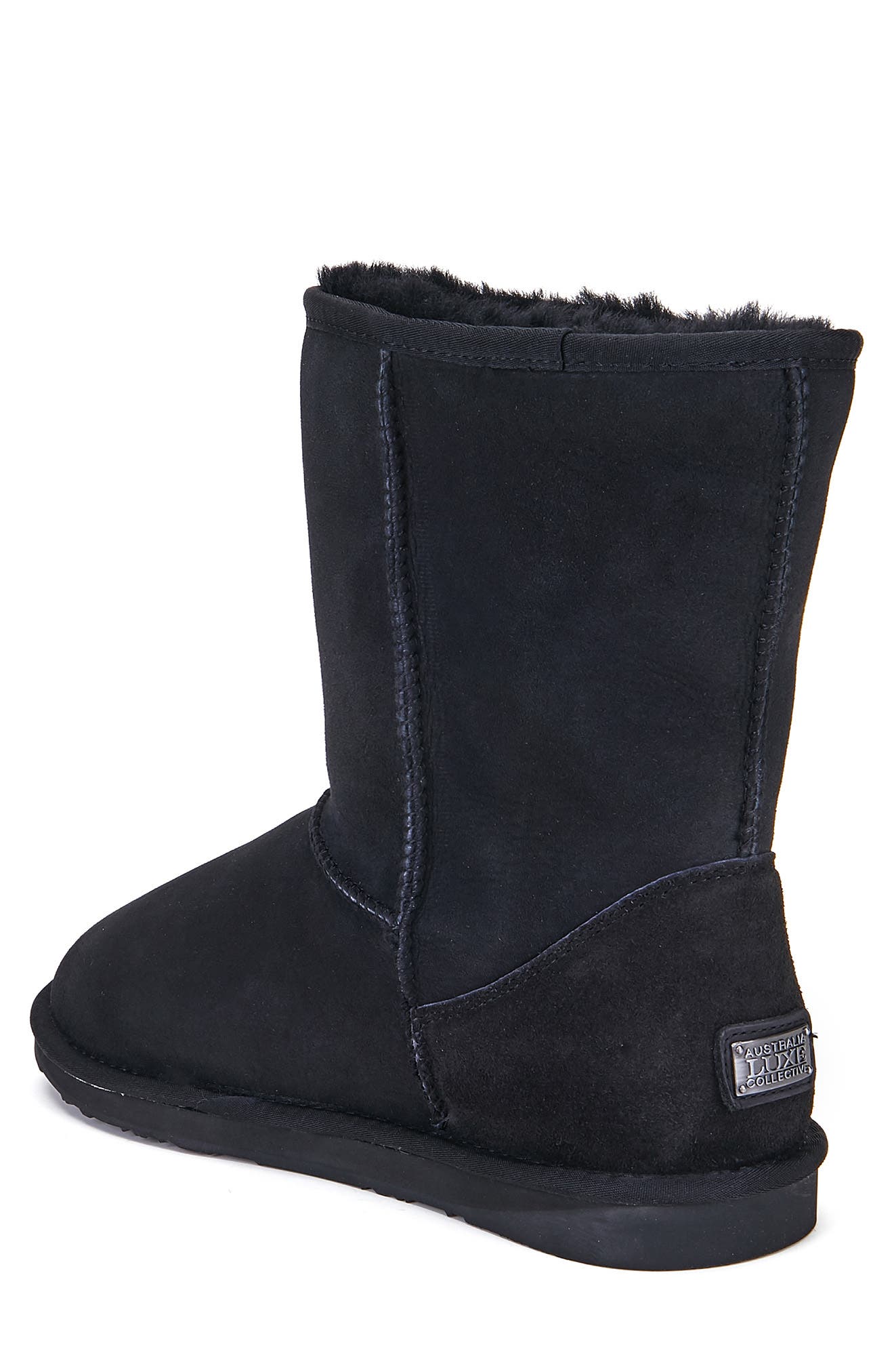 Australia Luxe Collective Suede Genuine Shearling Lined Cosy Short Boot, Alternate, color, 