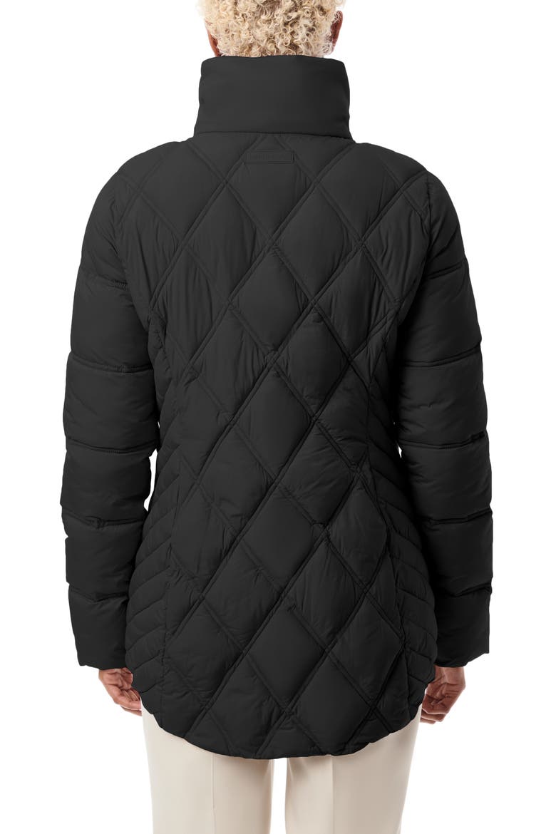 Glam Quilted Insulated Puffer Jacket, Alternate, color, BLACK