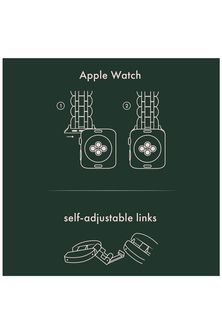 20mm Apple Watch® bracelet, Alternate, color, SILVER