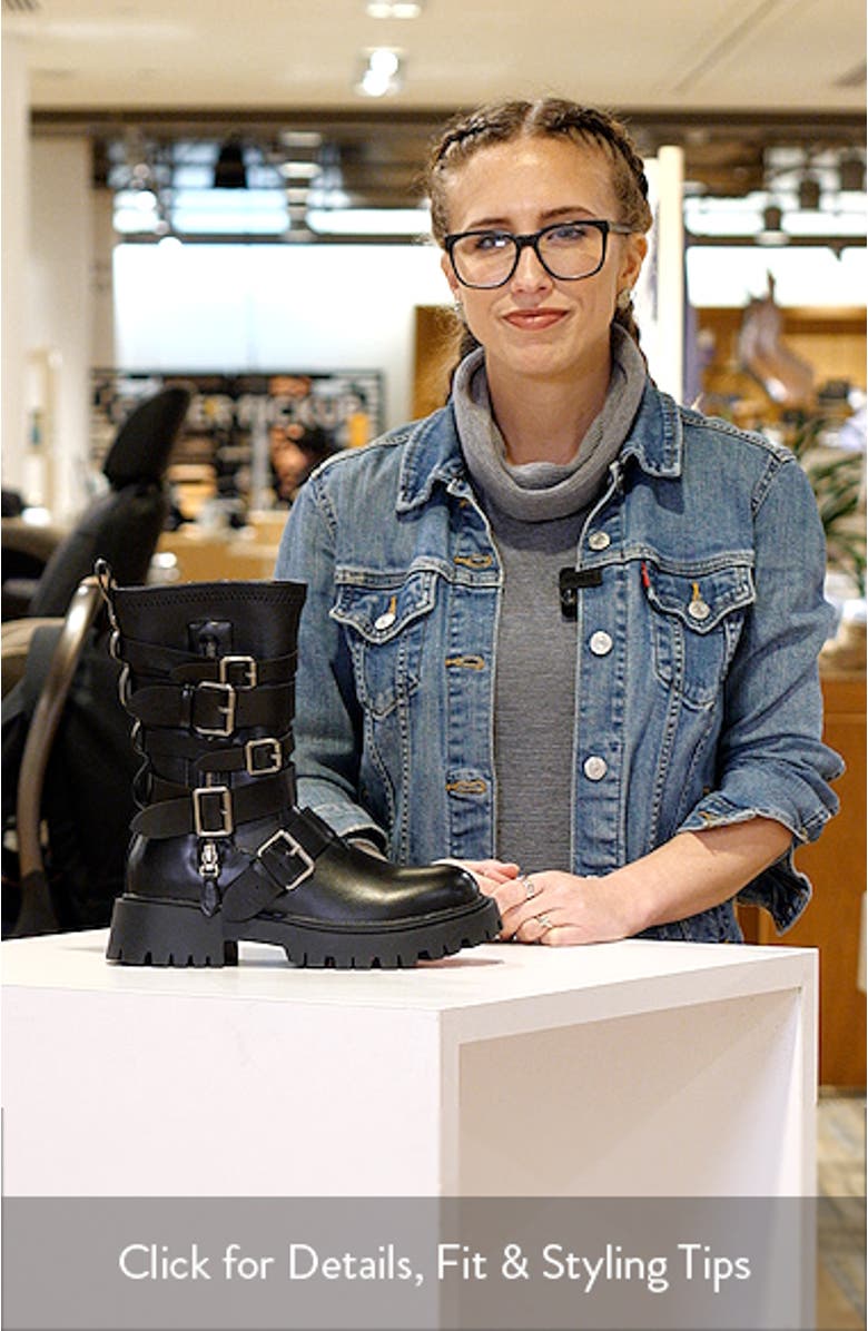 Spridy Buckled Combat Boot, sales video thumbnail