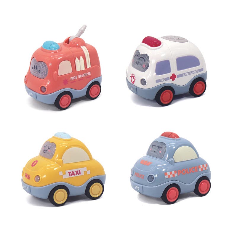 Leo & Friends Fun City Vehicles - Development Learning Toys in Yellow 