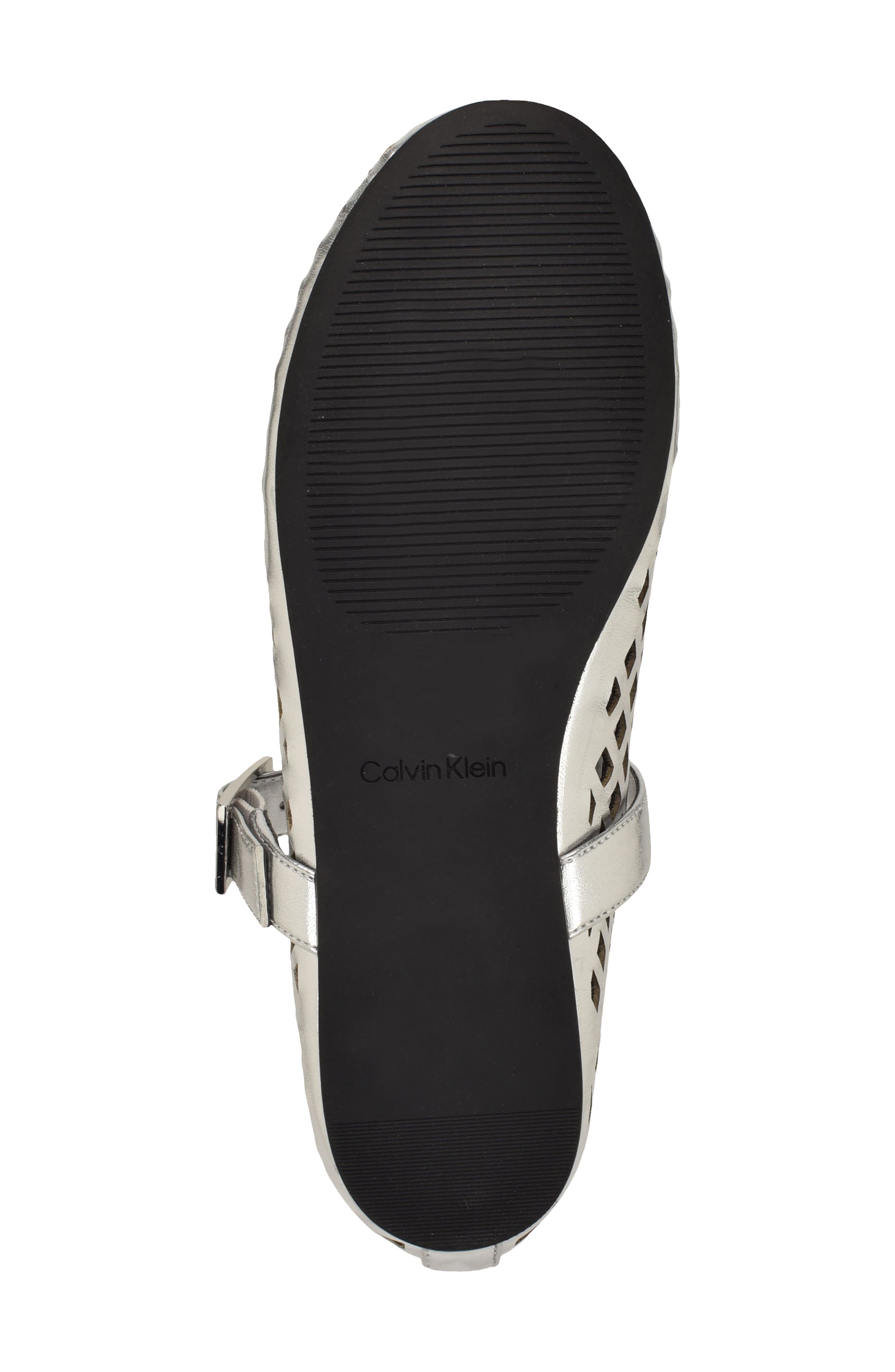 Calvin Klein Lauria Mary Jane Flat, Alternate, color, Silver