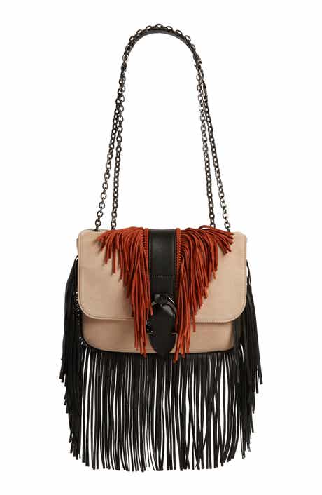 Longchamp Amazone Colorblock Fringe Shoulder Bag