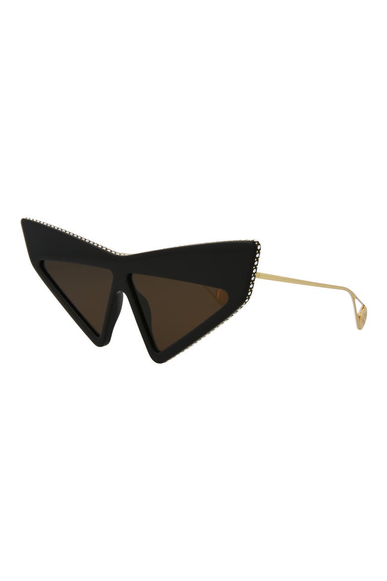 70mm Special Edition Cat Eye Sunglasses, Alternate, color, BLACK GOLD BROWN