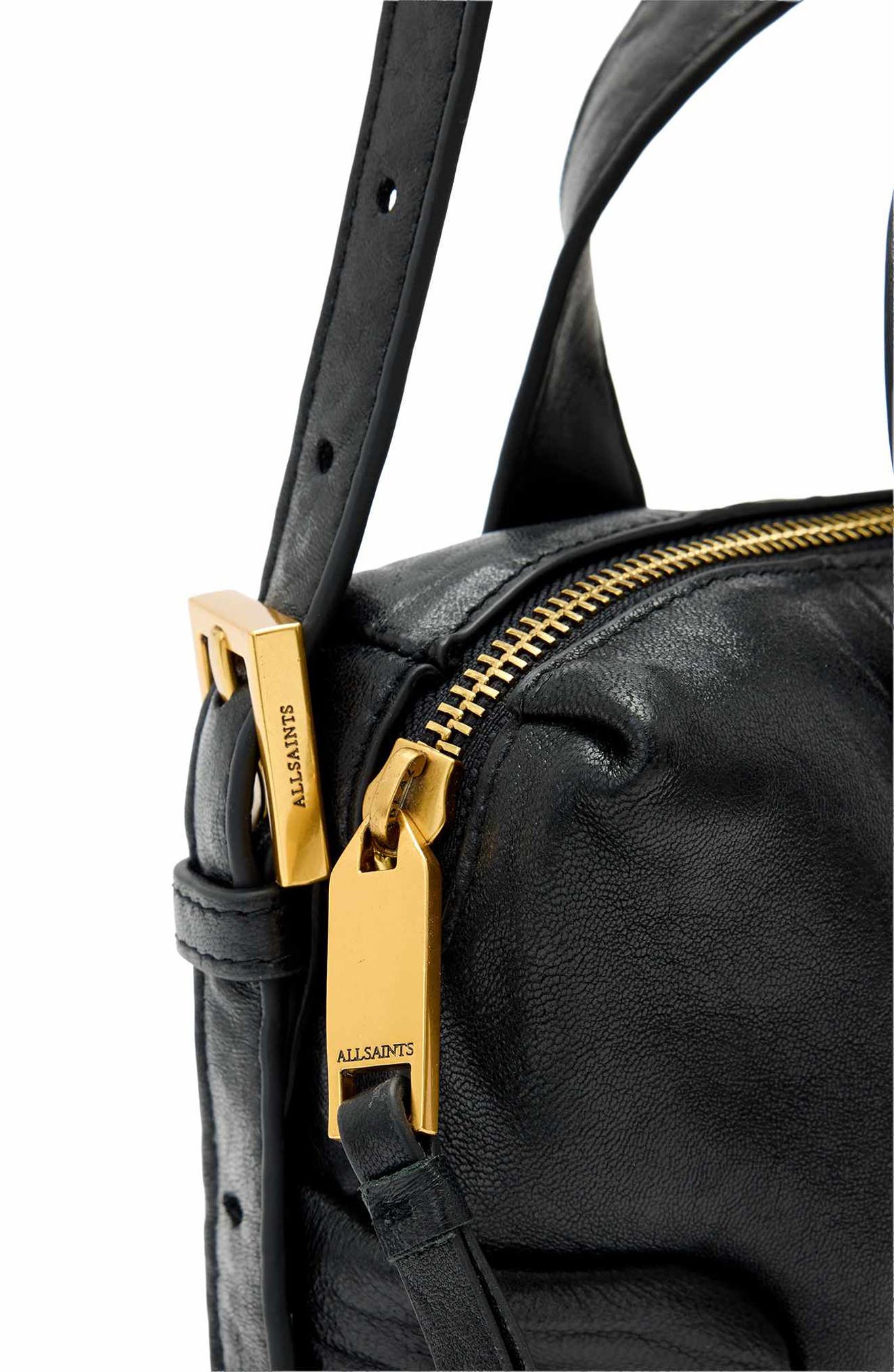 AllSaints Ares G Compact Crossbody Bag, Alternate, color, Black