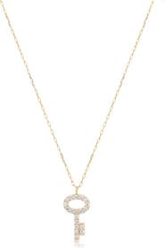 The Lovery Fine Jewelry Mini Diamond Key Necklace