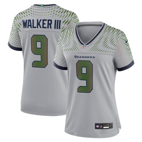 Women's Nike Kenneth Walker III Wolf Gray Seattle Seahawks 2025 Rivalries Collection Game Jersey