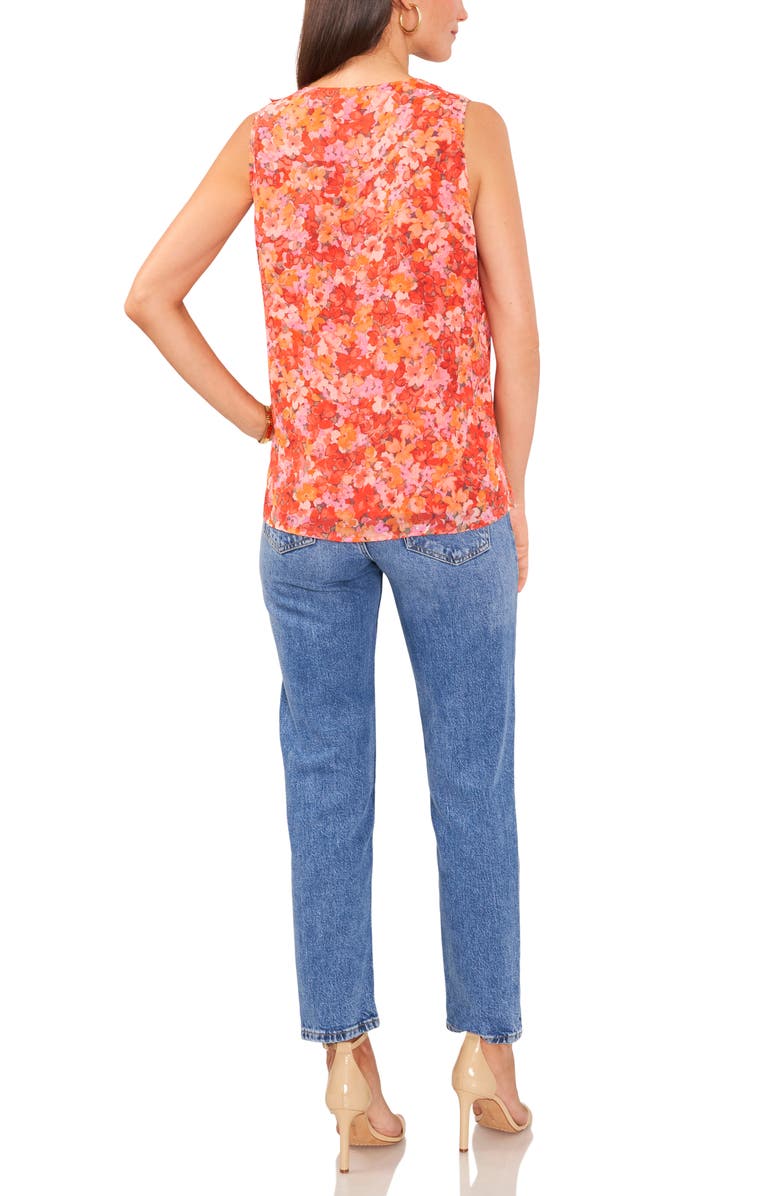 Vince Camuto Watercolor Print Sleeveless Top, Alternate, color, 