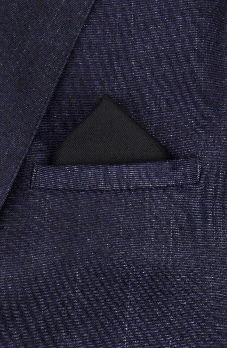 Brooklyn Brigade Men's Solid Cotton Pocket Square, Alternate, color, Black