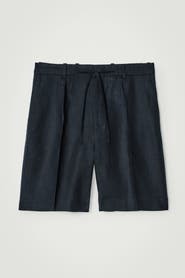 COS Tailored Drawstring Linen Shorts