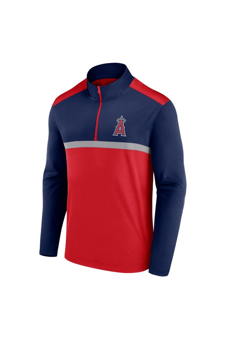 Men's Fanatics Red Los Angeles Angels Unstoppable Quarter-Zip Top, Alternate, color, Red