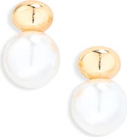 NORDSTROM RACK Faux Pearl Stud Drop Earrings