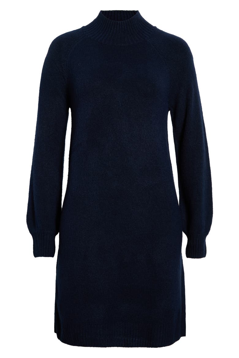Mock Neck Long Sleeve Sweater Dress, Alternate, color, CLASSIC NAVY