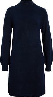 Halogen® Mock Neck Long Sleeve Sweater Dress