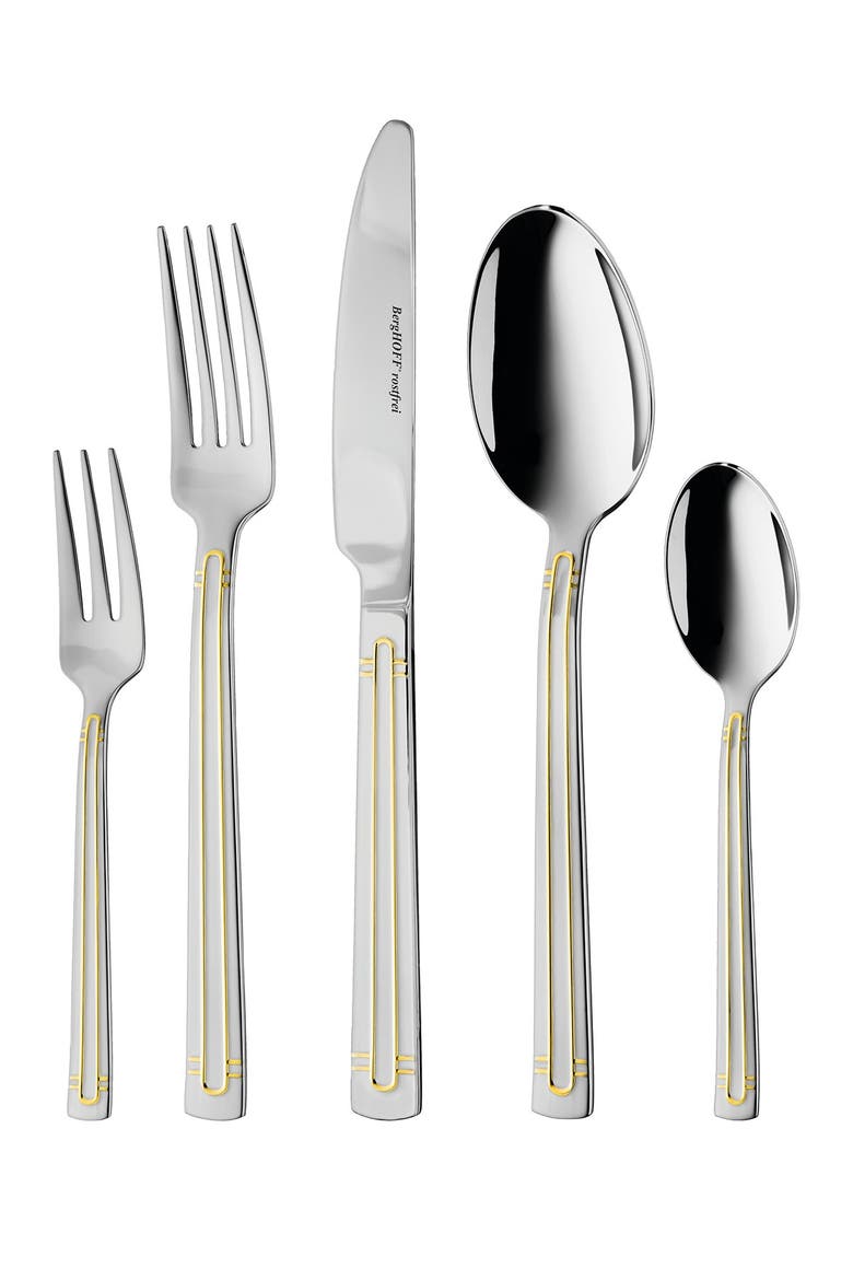 Silver/Gold Ralph Kramer Heritage 72-Piece Flatware Set, Alternate, color, SILVER