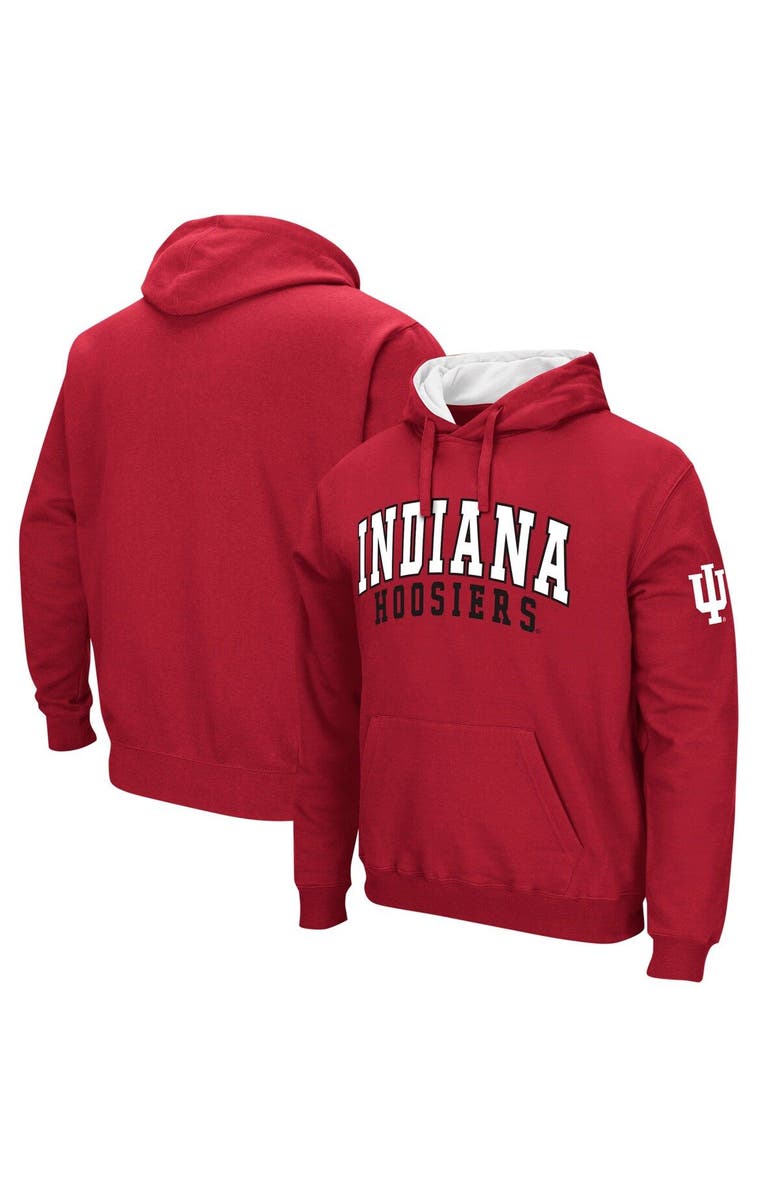 COLOSSEUM Men's Colosseum Crimson Indiana Hoosiers Double Arch Pullover Hoodie, Main, color, Crimson