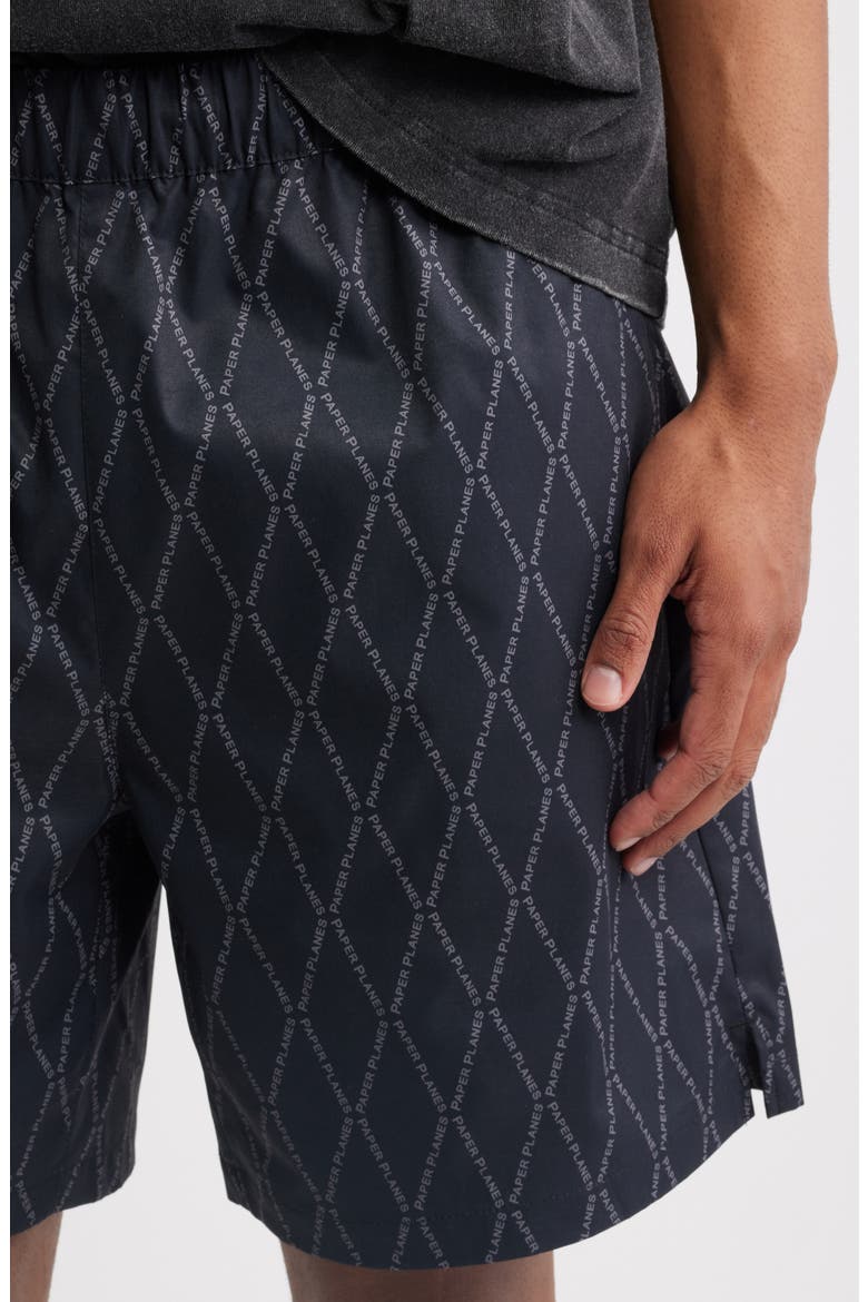 Planes Diamond Logo Shorts, Alternate, color, BLACK