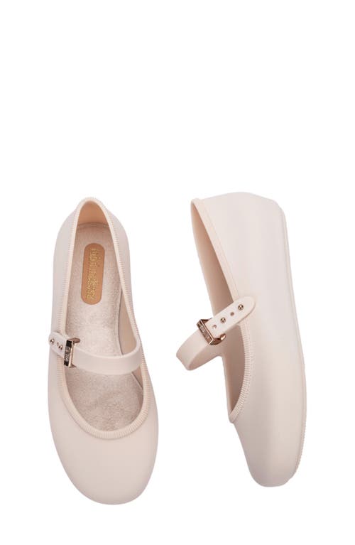 Mini Melissa Kids' Soft Ballerina Mary Jane Flat In Neutral