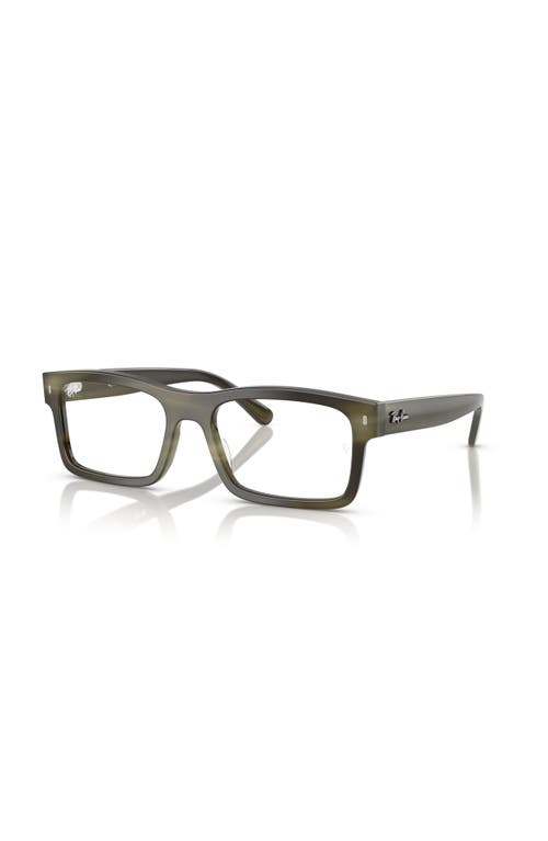 Ray Ban Ray-ban 56mm Rectangle Optical Glasses In Black