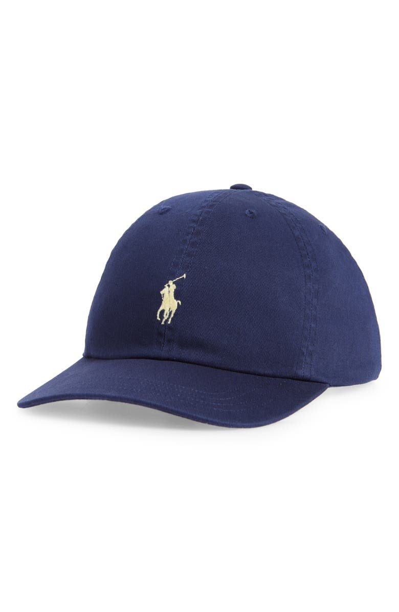 Polo Ralph Lauren Chino Adjustable Baseball Cap, Main, color, Newport Navy