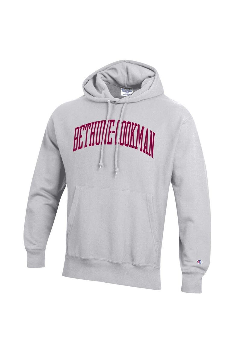 Men's Champion Gray Bethune-Cookman Wildcats Tall Arch Pullover Hoodie, Alternate, color, Gray
