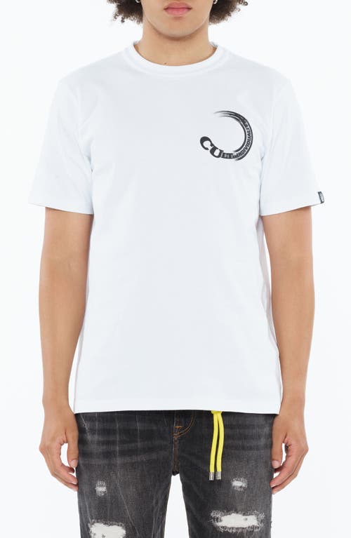 Cult Of Individuality Cotton Graphic T-shirt In White