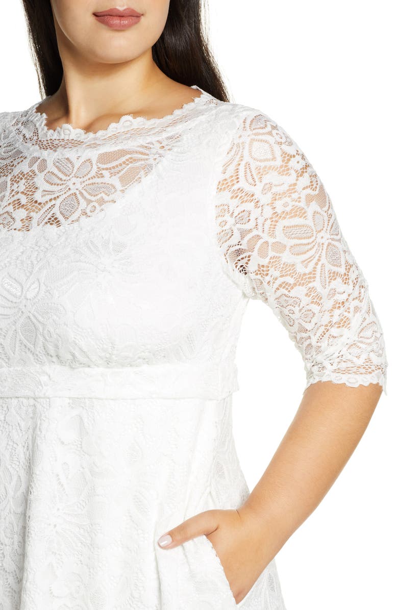 Kiyonna Sweet Serenity Gown, Alternate, color, Ivory