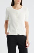 Mavi Jeans Short Sleeve Cotton Blend Cardigan