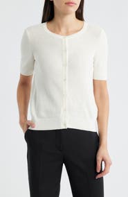 Mavi Jeans Short Sleeve Cotton Blend Cardigan