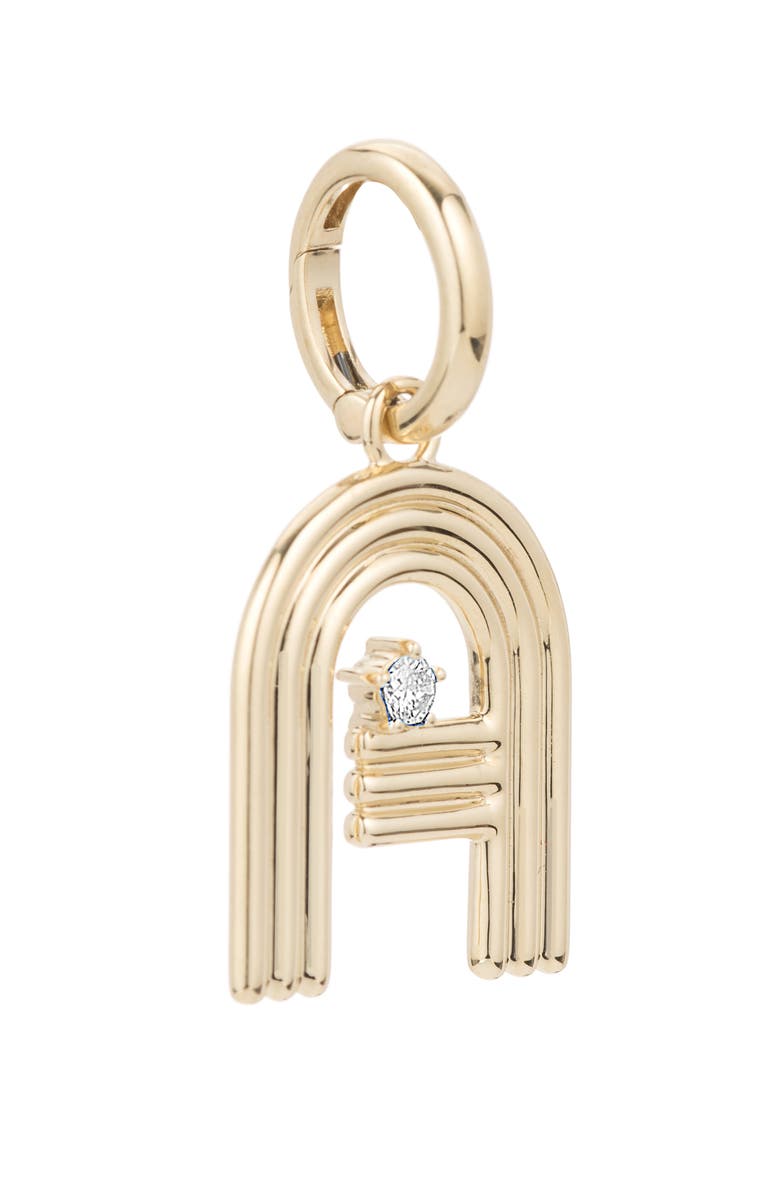 Groovy Initial Diamond Pendant Charm