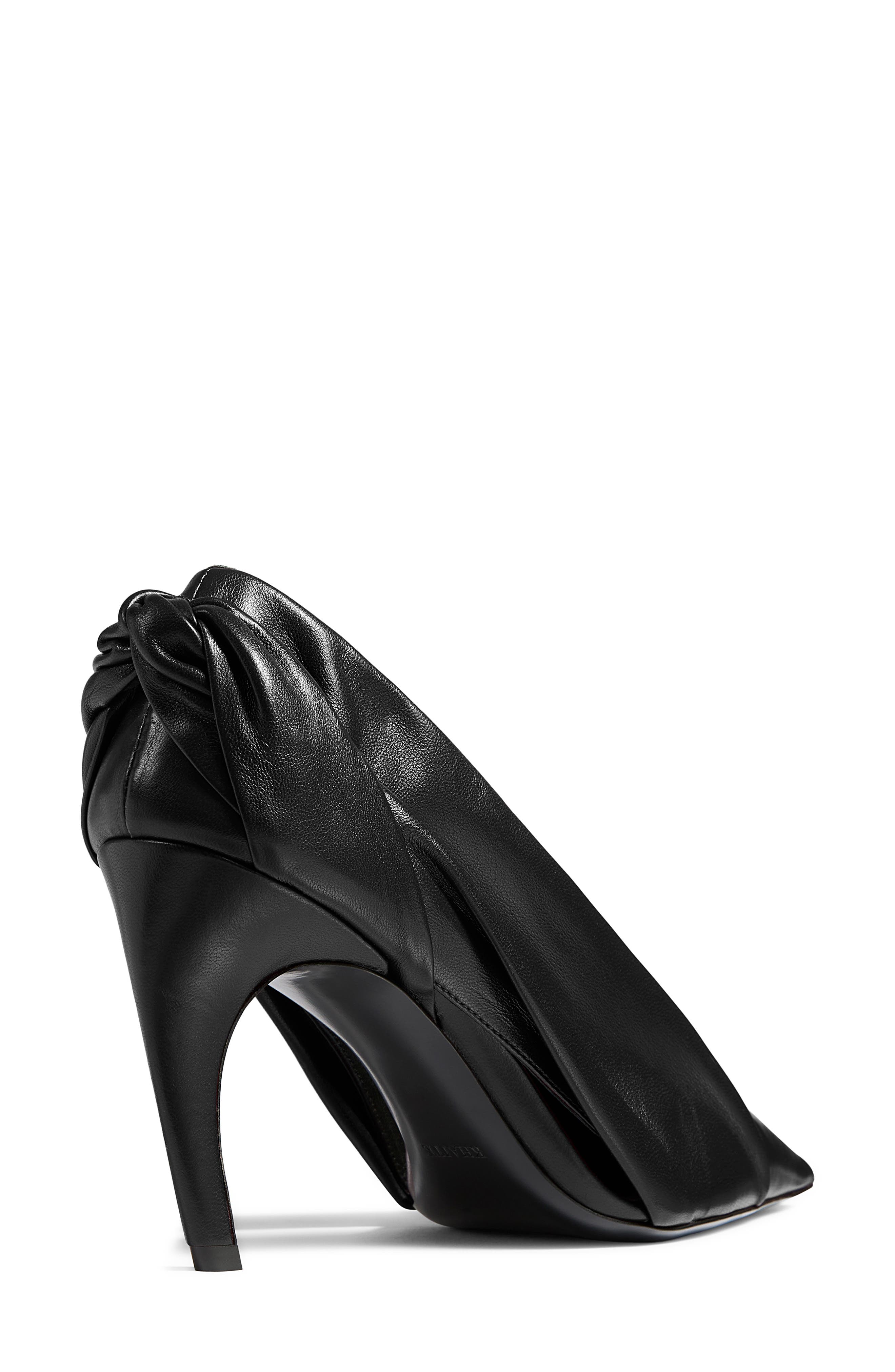 Eve Twist Pointed Toe Pump, Alternate, color, BLACK
